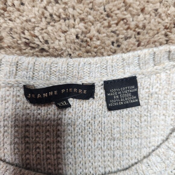 Jeanne Pierre Cable Knit Cream Sweater - Picture 4 of 8